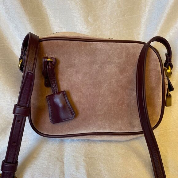 NEW w Tags J Crew Pink Velvet Crossbody Bag Signet Camera Small Crossbody Purse - Picture 10 of 10